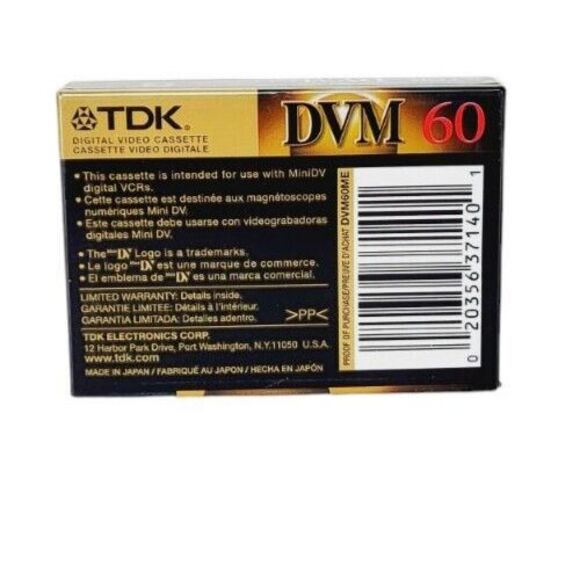 TDK DVM 60 Minutes Mini Digital Video Tapes 2 Packs DVM60ME Sealed - Picture 5 of 5